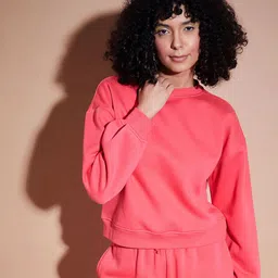 SASSAFRAS BASICS Round Neck Long Sleeves Oversized Fleece Pullover Sweatshirt-image-65