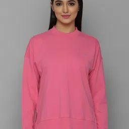 Allen Solly Woman Women Pink Cotton Sweatshirt-image-101