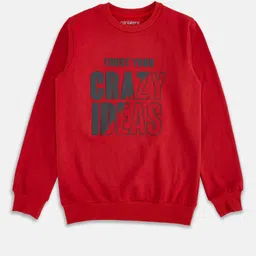 Pantaloons Junior Boys Rust Red Pullover Sweatshirt-picture-48