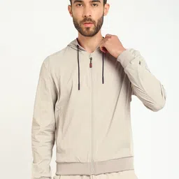 GUESS Hooded Neck Long Sleeves Zip Detail Front Open Sweatshirt-picture-27