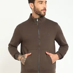 GUESS Mock Collar Long Sleeves Front-Open Sweatshirt-image-18
