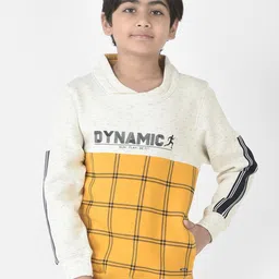 Crimsoune Club Boys Cotton Checked Sweatshirt-image-63