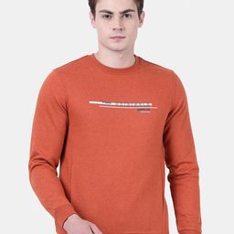 t-base Men Orange Printed Sweatshirt-image-64