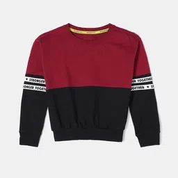 Jockey Girls Uper Combed Cotton Printed Sweatshirt With Drop Shoulder Styling - AG66-image-56