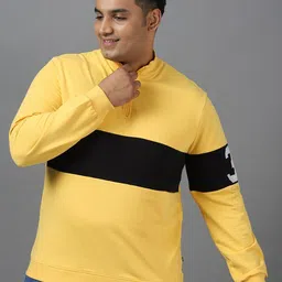 Urbano Plus Men Striped & Numeric Print Sweatshirt-picture-21