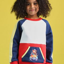 Nauti Nati Boys Colourblocked Round Neck Antimicrobial Pullover Sweatshirt-picture-52