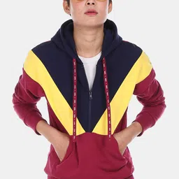 U S Polo Assn Women Red Colourblocked Sweatshirt-image-75