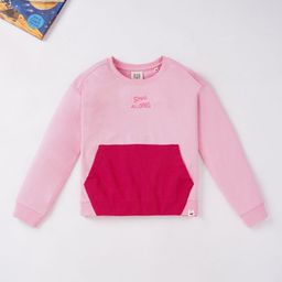 Ed-a-Mamma Girls Pink Colourblocked Sweatshirt-image-51