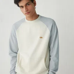 Andamen Men Beige Colourblocked Sweatshirt-picture-22