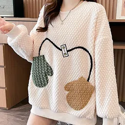 JC Mode Self Design Round Neck Long Sleeves Pullover Sweatshirt-34