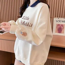 JC Mode Typography Embroidered Cotton Pullover-88