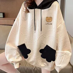 JC Mode Colourblocked Hooded Neck Long Sleeve Pullover Sweatshirt-picture-23