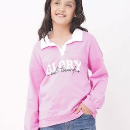 edheads Girls Pink Printed Cotton Long Sleeves Sweatshirt-image-19