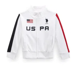 U.S. Polo Assn. Kids Boys Brand Logo Printed Front Open Sweatshirt-picture-44