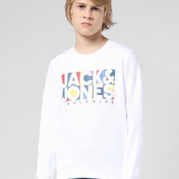 Jack & Jones Junior Boys Typography Printed Round Neck Cotton Pullover Sweatshirt-image-46
