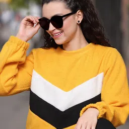STYLECAST X KASSUALLY Women Colourblocked Sweatshirt-image-46