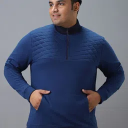 Urbano Plus Men Solid High Neck Sweatshirt-picture-55