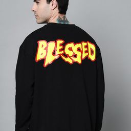 GRIFFEL Typography Printed Fleece Pullover Sweatshirt-picture-15
