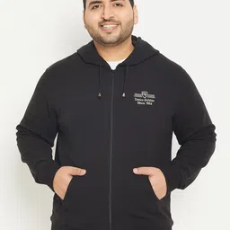 Club York Plus Size Typography Printed Hooded Fleece Sweatshirt-2