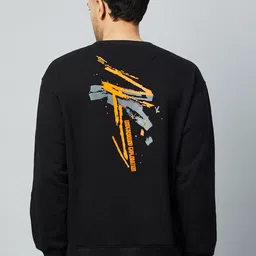 Club York Typography Printed Fleece Pullover Sweatshirt-image-36