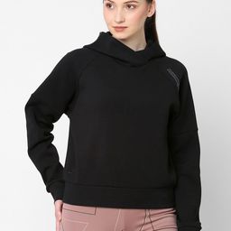 ASICS Women Black Solid Cotton Pullover Sweatshirts-image-55
