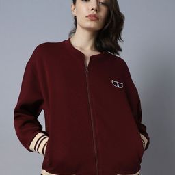 High Star Mandarin Collar Long Sleeve Front-Open Sweatshirt-picture-15