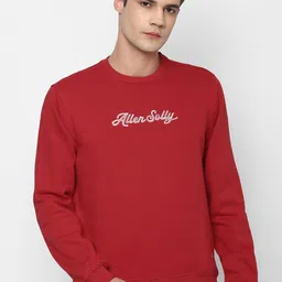 Allen Solly Men Red Printed Pure Cotton Sweatshirt-image-12
