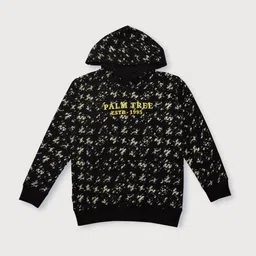 Palm Tree Boys Infant Abstract Printed Hooded Cotton Sweatshirt-image-32