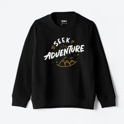 M&H Juniors Boys Typography Printed Round Neck Sweatshirt-image-65