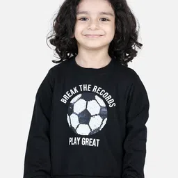 BownBee Boys Football Sequinned Embellished Pullover Cotton Sweatshirt-picture-46