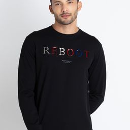 Status Quo Typography Printed Cotton Pullover-image-27