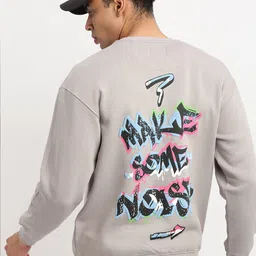 SHOWOFF Printed Cotton Pullover Sweatshirt-image-0