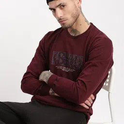 SHOWOFF Typography Printed Cotton Terry Pullover Sweatshirt-picture-56