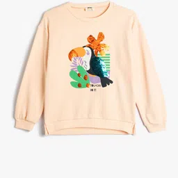Koton Girls Graphic Printed Pure Cotton Sweatshirt-image-133