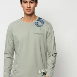 SHOWOFF Printed Round Neck Cotton Sweatshirt-image-15