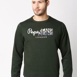 Pepe Jeans Men Green Graphic Printed Pull Over Sweatshirt-image-39