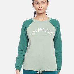 Ajile by Pantaloons Women Olive Green Printed Sweatshirt-image-121