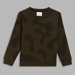 Blue Giraffe Boys Olive Green Printed Sweatshirt-image-36