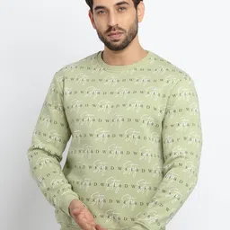 Status Quo Men Green Printed Cotton Sweatshirt-image-52