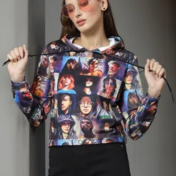 STYLECAST X KASSUALLY Women Printed Hooded Sweatshirt-image-13