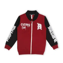 earth conscious Boys Printed Fleece Front-Open Sweatshirt-25