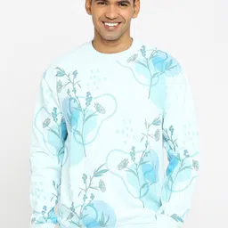 Basics Comfort Fit Floral Printed Cotton Pullover Sweatshirt-picture-53