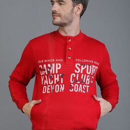 TQS Men Red Printed Fleece Sweatshirt-image-61