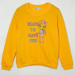 Fame Forever by Lifestyle Girls Yellow Printed Sweatshirt-image-48