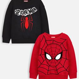YK Marvel Boys Pack of 2 Black Spiderman Printed Sweatshirt-picture-37