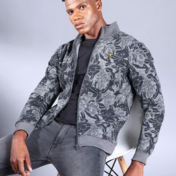 The Indian Garage Co Men Charcoal Grey Printed Sweatshirt-image-68