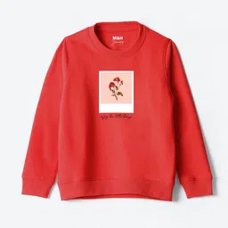 M&H Juniors Girls Graphic Printed Ribbed Cotton Sweatshirt-image-59