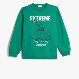 Koton Boys Graphic Printed Cotton Sweatshirt-image-23