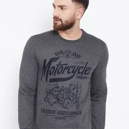 Austin wood Typography Printed Long Sleeves Fleece Pullover Sweatshirt-picture-15