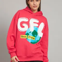 GRIFFEL Graphic Printed Hooded Fleece Pullover Sweatshirt-picture-26